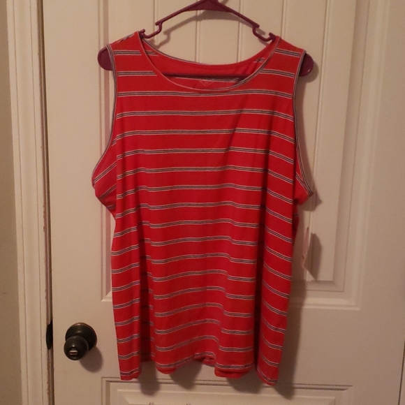 St. John's Bay Tops - St John's Bay Red Striped tank size XXL